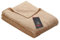 Ibena Kuscheldecke Olbia 130x180 cm - flauschig, warm & waschbar, Fleecedecke beige einfarbig