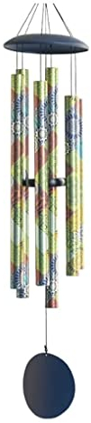 Windspiel Garten Windspiele für Draußen Outdoor Deep Tone, 45-Zoll-Memorial-Windspiele Groß Mit 6 Schweren Röhren Im Freien Für Hängende Dekoration Im Garten Klangspiel (Color : A)