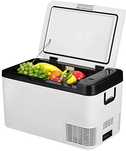 VEVOR Glacière électrique 25 l pour voiture 60 W compresseur électrique 12/24 V 100-240 V 585 x 335 x 350 mm avec panneau de commande numérique silencieux