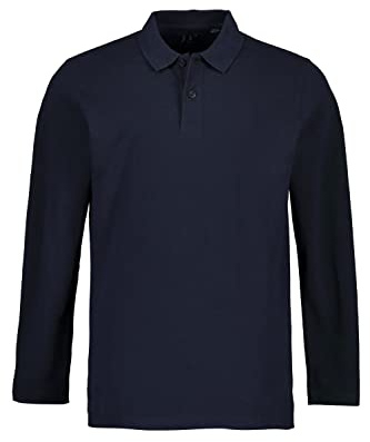 JP 1880 Poloshirt, Basic, Langarm, Piqué, bis 8 XL, Camisa de Polo Hombre, Navy Blau,