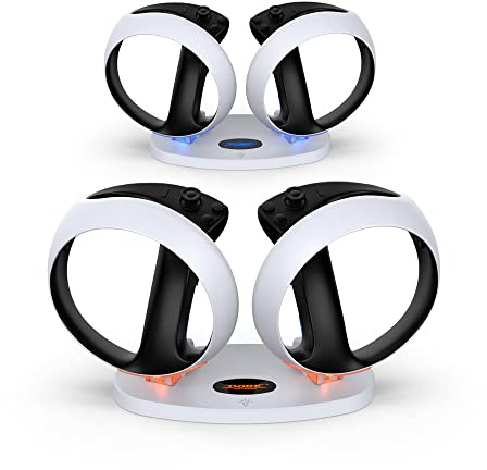 Mando de Carga con Luz para PS VR2, Estación de Carga Soporte Anticaídas para PS5 VR2 VR Mango Gafas Accesorios