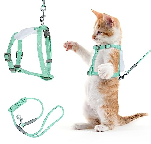 TIESOME Cat Harness and Leash Set, Adjustable Gradient Kitten Harness