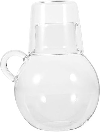 IMIKEYA Carafe Eau De Chevet Verre Pichet à Eau Avec Tasse Plateau à Carafe Accessoire Pour Maison Récipient à Jus Et Lait
