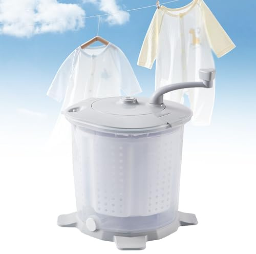 Tragbare Waschmaschine Manuelle Handwaschmaschine Reisewaschmaschine Mit Griff Und Abnehmbarem Wasserkorb Dehydratisierung Rate 40-50%