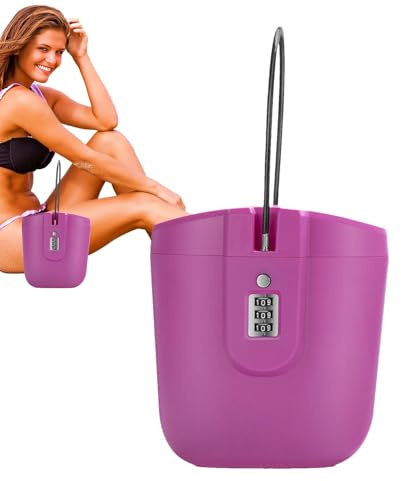 Caja de cerradura antirrobo portátil, bolsa de seguridad portátil con cerradura de seguridad y caja fuerte para la playa con números,Cerradura de Viaje, Segura para Interioresy Exteriores
