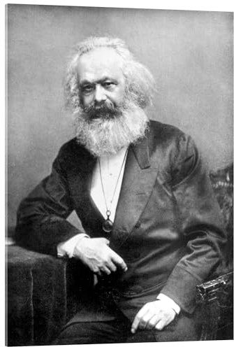 Posterlounge Karl Marx I Acrylglasbild von English Photographer 13 x 18 cm Schwarz-Weiß Wandbilder Wanddeko