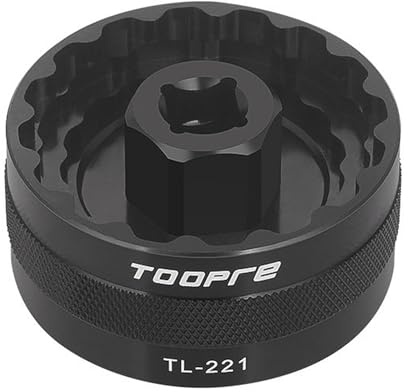 Mimoke attrezzo per movimento centrale di bicicletta 5 in 1 da utilizzare con cricchetto 3/8 | Per 44 mm, BB-R60, BB-9100, DUB16T, FSA-386 (nero)