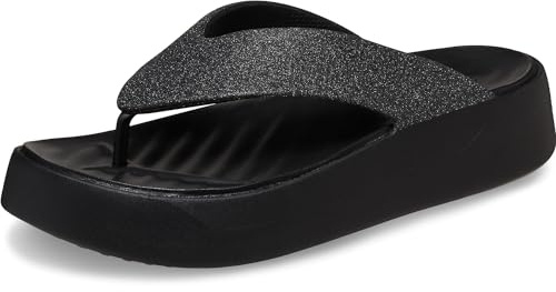 Crocs Getaway Platform Patent Flip, Infradito Donna, Nero, 38/39 EU