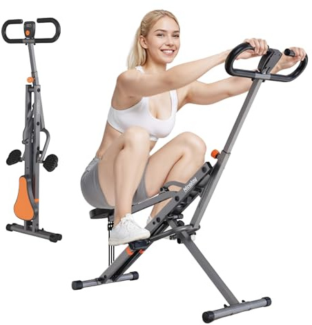 Niceday Squat Maschine für Zuhause – Bauch Beine Po Trainer klappbar & gelenkschonend – Kniebeugen Heimtrainer zum Formen & Straffen – Effektives Ganzkörpertraining – Squat Assist Row Rider