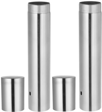 iplusmile 2pezzi Tubo in Acciaio Per Barbecue Spiedini Riutilizzabili Accessorio Per Grigliate All Aperto Design Capacità Stoccaggio Leggero e Portatile