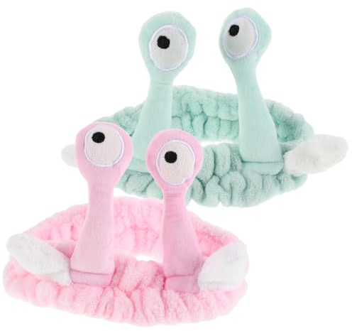 ifundom 2stücke Kreative Schnecke Stirnband Flauschigen Und Weichen Haar Zubehör Für Frauen Cartoon Gesicht Stirnband Dusche Spa