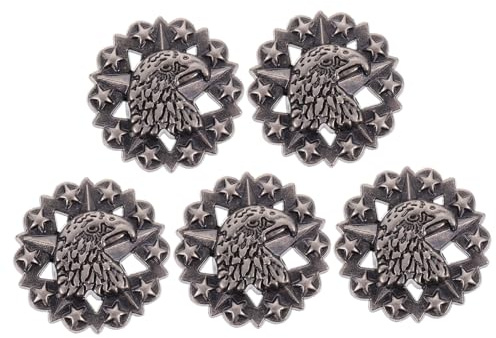Gatuida 5pcs Suitcase Buttons Alloy Fasteners Creative Buttons Chic for Bag DIY Accessories Upholstery Charms for Keyring Making