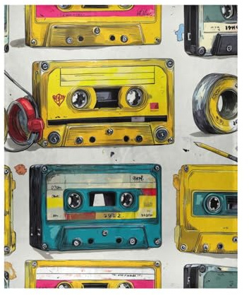 OTVEE Colorful Cassette Tape Decor Fleece Throw Blanket for Couch Lightweight Soft & Warm Fluffy Decorative and Giftable Blankets for Women Men, 50x60