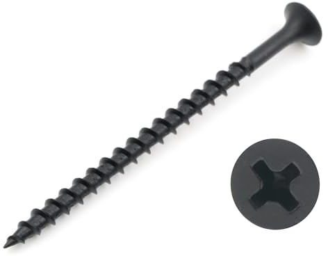 Design61 50x Schnellbauschrauben 4,2 x 65 mm Grobgewinde Trockenbauschrauben Gipsplattenschrauben Gipskartonschraube Rigipsschrauben Trockenwandschrauben Stahl Gehärtet Phosphatiert Schwarz
