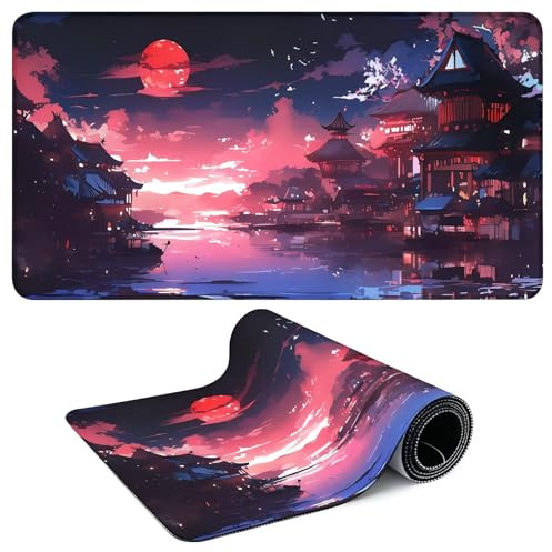 Vyrralix Non Slip Mouse Pad, 80 x 30cm Gaming Mouse Mat Large Mouse Pad, Waterproof Gaming Mousepad, Mouse Mat Extended, Non-Slip Rubber Base Desk Mat for PC/Laptop/Home/Office (D)