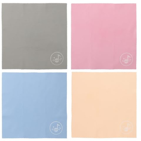 ERINGOGO 4piezas Paño para Pulir Instrumentos Musicales Toallitas para Guitarra y Paño Limpiador para Saxofón para Limpieza y Mantenimiento de Violín y Instrumentos de Banda