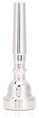 Aramox 3C Trompetenmundstück Messing Versilbert Standardgröße Ersatzteile für Anfänger (SILVER)