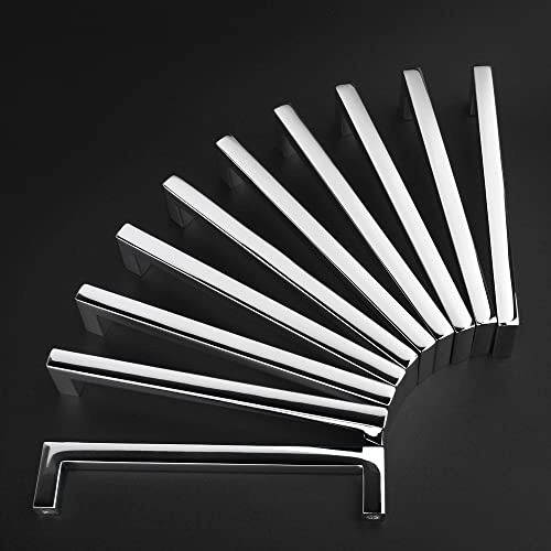 KOOFIZO 10 Pack 5 in Polished Chrome Cabinet Pulls, Drawer Handles 1816