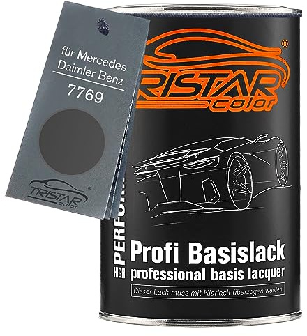 TRISTARcolor Autolack Dose für Mercedes 7769 Amazon Dark Grey 1,0L | für Mercedes / Daimler Benz, Basislack, Literware, spritzfertig