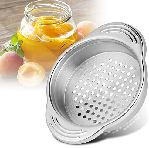 Nikou Escurridor de latas, colador de alimentos, exprimidor de aceite de atún, escurridor inoxidable, prensa de latas de acero de 1 pieza