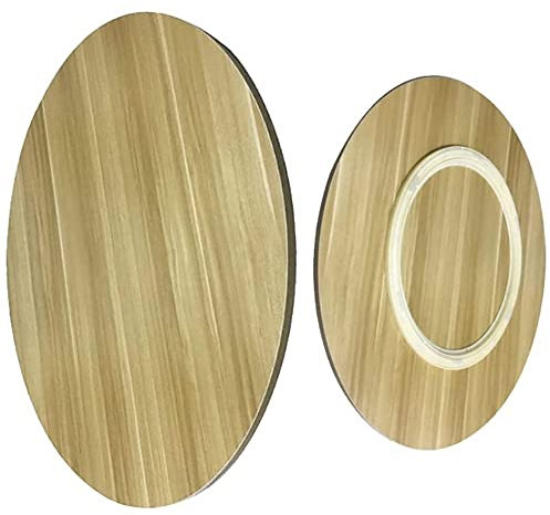 DIBAKO Plateau Rond en Bois 60cm 70cm Plateau Tournant Lazy Susan,Rotatif Plat De Service pour Dessus De Table, Tournante De Table pour Cuisine (Color : Walnut Color, Size : 60cm)