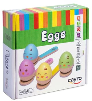 Cayro - Eggs - Juego Educativo de Equilibrio con Huevos de Madera - Jugar Niños y Adultos - Competir para Ser el Primero