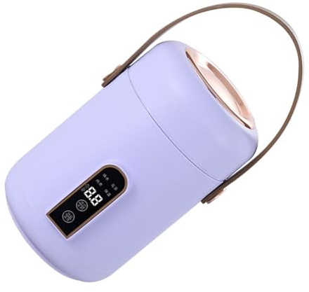Mini olla arrocera, electrodomesticos cocina, olla eléctrica segura aislada portátil para el hogar y la oficina (morado)