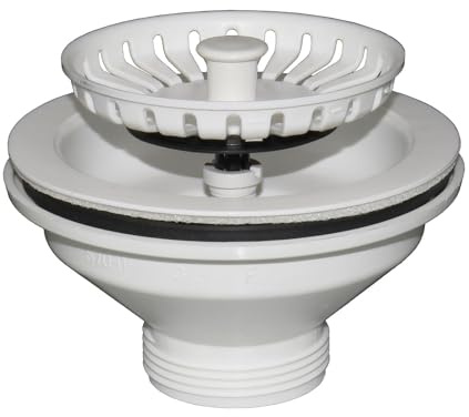 Liquida SW3MW Matt White Kitchen Sink Basket Strainer Waste
