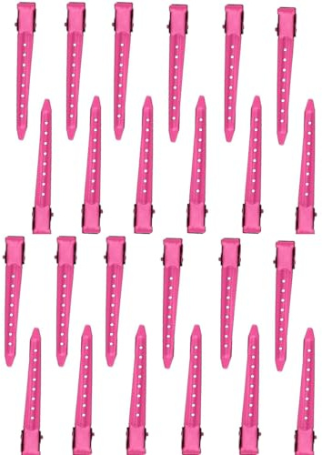 EnteBill Haarspangen, Haarclips Alligator Clips Haarklammern Friseurbedarf für Damen Mädchen Haarstyling,Silber EnteBill friseur Haarspangen,8.5CM Haar Klammer (rose red)