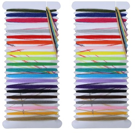 PPhtony Mini-Reise-Nähset, 21 Farben, Faden, Notfall-Reparatur-Set mit Nadel für Hotelannehmlichkeiten, Weihnachten, Hochzeit, Geschenk, Nähzubehör, Handwerksprojekt (10)