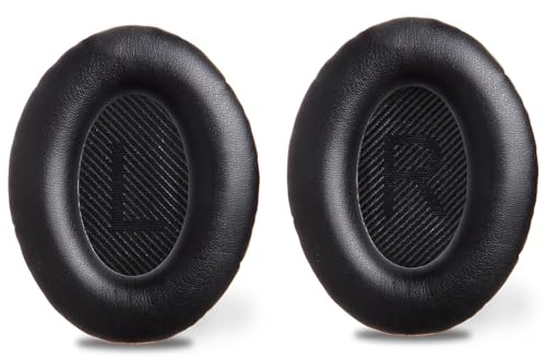 Aicore Ersatz-Ohrpolster für Bose QuietComfort 35 (QC35) und Quiet Comfort 35 II (QC35 II) Kopfhörer, Memory-Schaum, weiches Leder, Geräuschisolierung, zusätzliche Dicke, 1 Paar