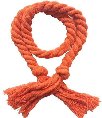 AOEGBY Gardinenband 6 Teile/Satz Einfarbig Vorhang Schnallen Krawatte Seil Vorhang Raffhalter Halter Clips for Vorhänge Hand Weben Baumwolle Leinen Seil Curtain Rope Buckle (Color : Orange)
