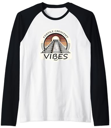 Vibrazioni della Mezzaluna Fertile Divertente storia Maglia con Maniche Raglan