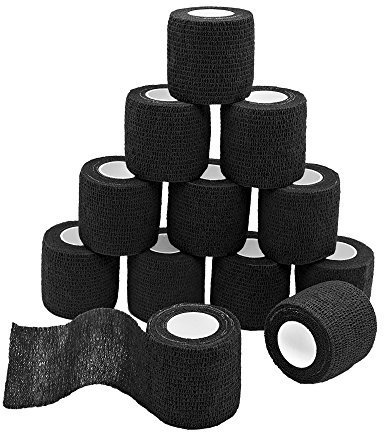 Nutoko 12 Rolls Venda Cohesiva Venda Cinta Bendaje Adhesiva 5CM X4.5M Vendaje Autoadhesivo Deportiva Tape Elástico Adhesiva Impermeables Cinta Autoadhesiva para Manos, Pie, Rodillas Esguinces