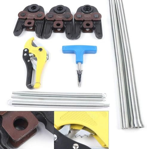 JAYEUW Verbundrohr Presszange Werkzeugset Crimpzangen mit Werkzeugset Tragbar Metall Werkzeug Set mit TH 16/20/26mm Pressbacken