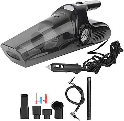aqxreight Aspirateur de Voiture Portable 4 en 1, Type Pointeur 120W, 12V, Mini Aspirateur à Main Humide et Sec à Double Usage, Collecteur de Poussière