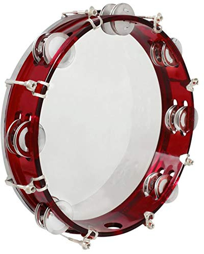 Begchy Tinkerbell Tambourine Selbstjustierend für Handtrommel aus Metall Trommelmontage Tamburin Musikspielzeug für Party KTV Bar