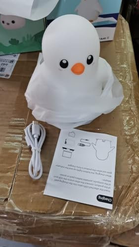 AQXONG Veilleuse Pingouin pour Enfants, Veilleuse Rechargeable USB avec Fonction de Gradation Tactile, Lampe de Chevet Kawaii pour Enfants pour Chambre à Coucher, Chambre d'enfant et Salon