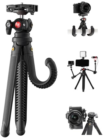 Freewell Vlogpod Treppiede 3K Con Supporto Per Telefono, Supporto Per Scarpa Fredda E Vite Da 1/4, Compatibile Con iPhone, DSLR, Action Camera, Ideale Per Selfie Di Vlogging, Supporta Fino A 3 Kg