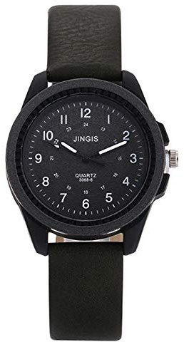 Herrklädklocka armband ledig kvarts klocka analog armbandsur legering hus minimalistisk digital urtavla klocka mäns klocka eleganta herrklockor barn observera svart, GY, Einheitsgröße