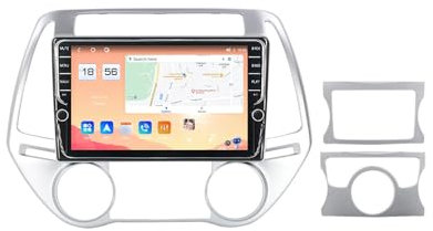 Générique Autoradio Android 12 2 DIN pour Hyun-dai i20 PB 2012-2014 avec Carplay sans Fil Android Auto, écran Tactile 9 GPS WiFi FM AM RDS Radio Dab+ DSP BT 0 SWC Mic+Caméra de recul, OBD2 (K600S))