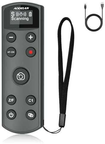 for Sony Camera Rechargeable Shutter Release, AODELAN Wireless Remote Control Zoom Focus Record Compatible with Sony ZV-E10,ZV-1F,ZV-1,A6400,A6700,A7C,A7III,A9,A9 II,DSC-RX0 II,Replace RMT-P1BT(Black)