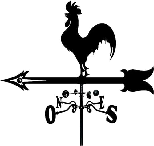 Banderuola segnavento a Forma di Gallo, banderuola in Acciaio Inox, banderuola retrò, Decorazione Ornamentale per Giardino, Patio, Cortile, Fattoria, banderuola segnavento,