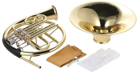 Professionelles Waldhorn Waldhorn Bb 3-Tasten Messing Goldlack Einreihiges geteiltes Blasinstrument