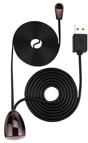 LEMLIN Cavo ripetitore a infrarossi da 2 m, prolunga telecomando USB per TV / ricevitore, prolunga segnale con ricevitore a infrarossi
