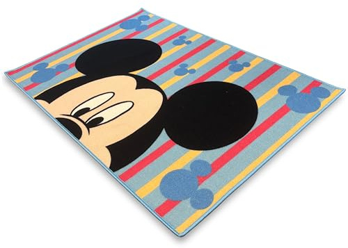 hermet Tapis avec antidérapant Mickey Mouse pour Chambre d'enfant, Impression numérique, Dimensions 80 x 120 cm, pesonnages Disney Marvel