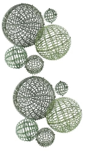VICASKY 10 Stck. Teiliges Kunststoff Grasball Gestell Stabiles Pflanzenarrangement Gestell für Hochzeit Garten und Wohnzimmer Langlebiger Formschnitt Blumenhalter Vielseitige Deko für