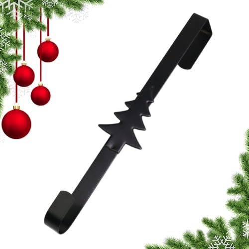 DAWCBVJQ Porte-Couronne de Porte | Suspension pour Couronnes de Noël Crochet Extérieur,Crochet Renforcé Ornement Pour Maison Et Bureau Pour Porche Pâques Halloween Printemps Intérieur