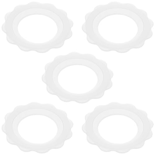 SUPVOX Anneaux de Sein en Silicone Blanc Anti-dérapants et Respirants pour Allaitement, Protège-mamelons Confortables 5pcs, Adaptés à Usage Domestique et Lieux Publics