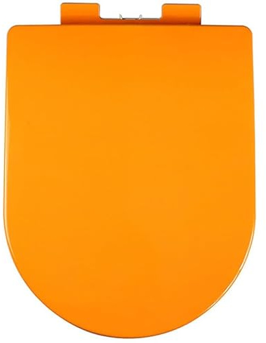 Sedile WC a forma di U, 46 x 36 cm, con chiusura rallentata, silenzioso, facile da pulire, colorato, in polipropilene, design essenziale, antiscivolo, accessorio moderno per WC